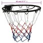 vidaXL basketbola grozs, melns, 45 cm, tērauds цена и информация | Citi basketbola aksesuāri | 220.lv