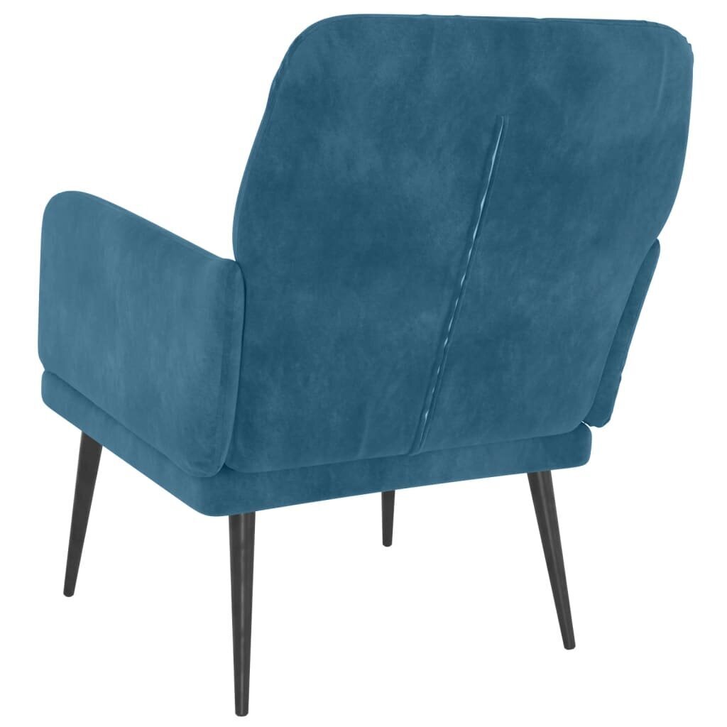 vidaXL atpūtas zila, melns, 62x79x79 cm, samts cena un informācija | Atpūtas krēsli | 220.lv