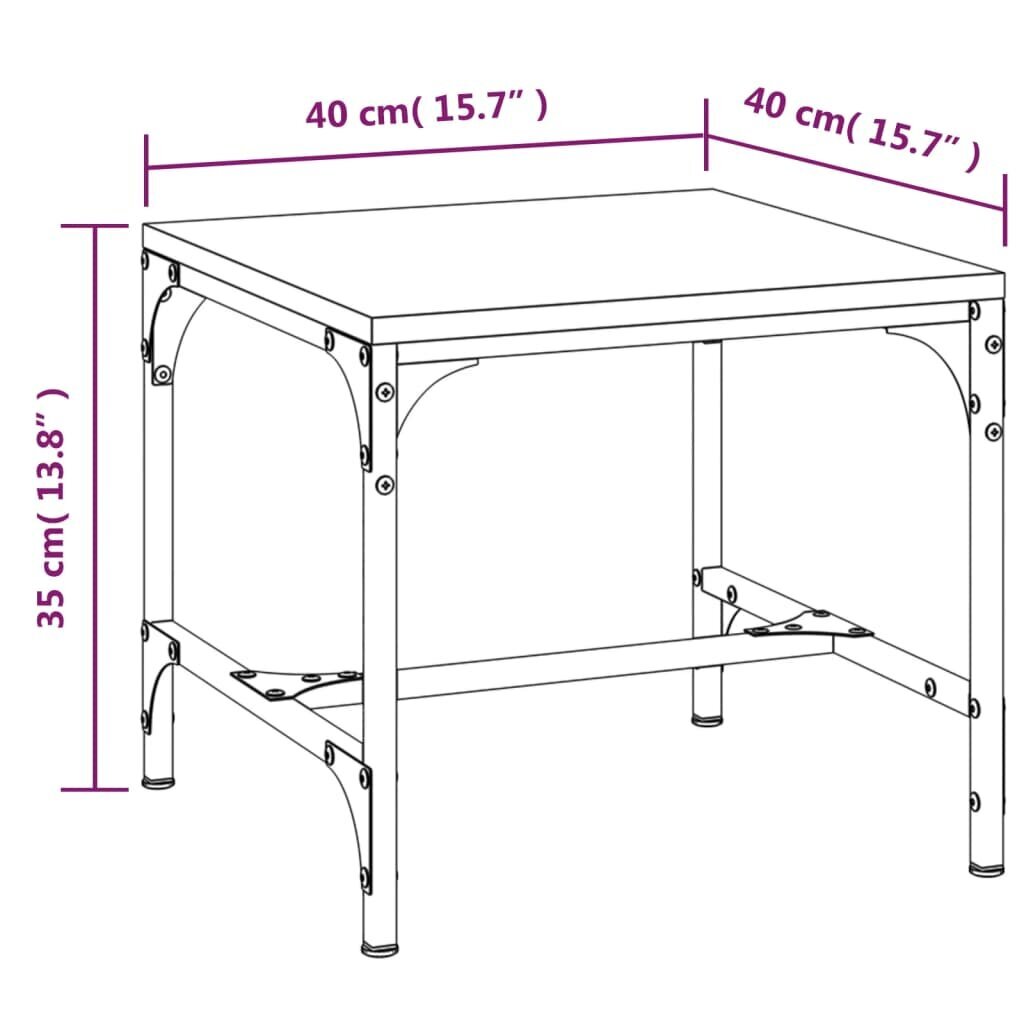 vidaXL galdiņš, Sonomas ozolkoka, 40x40x35 cm, inženierijas koks cena un informācija | Žurnālgaldiņi | 220.lv