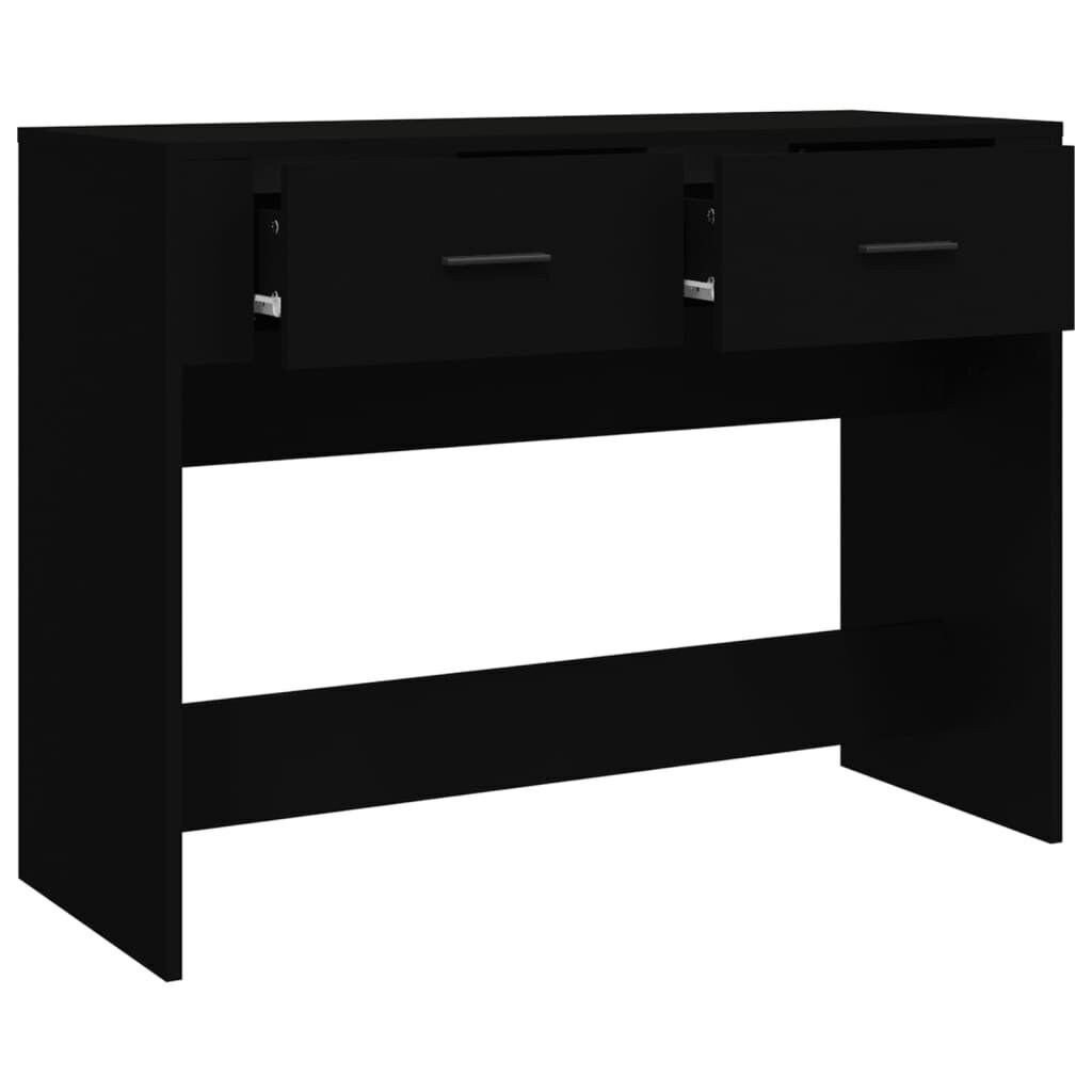 vidaXL konsoles galdiņš, melns, 100x39x75 cm, inženierijas koks cena un informācija | Konsoles galdiņi | 220.lv