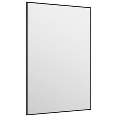 vidaXL durvju spogulis, melns, 40x60 cm, stikls un alumīnijs cena un informācija | Spoguļi | 220.lv