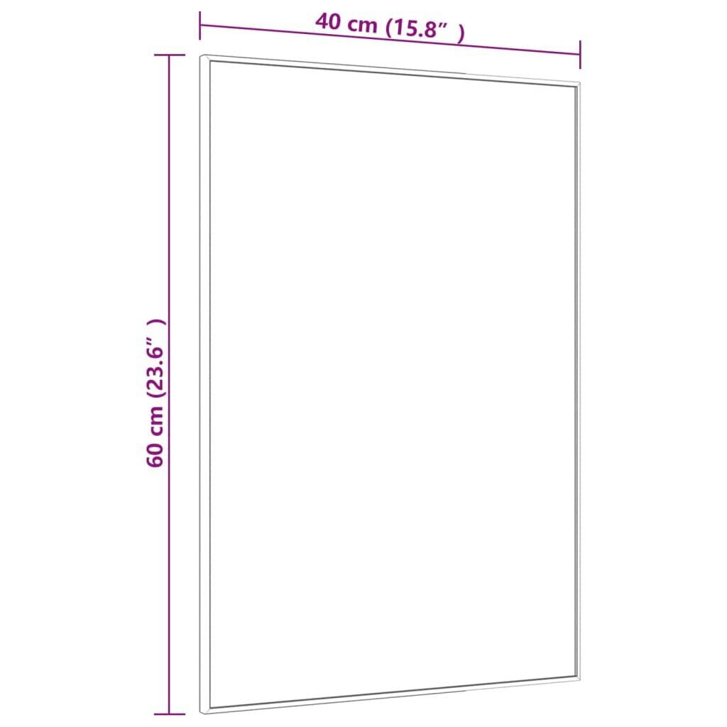 vidaXL durvju spogulis, zelta krāsa, 40x60 cm, stikls un alumīnijs cena un informācija | Spoguļi | 220.lv