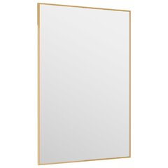 vidaXL durvju spogulis, zelta krāsa, 40x60 cm, stikls un alumīnijs cena un informācija | Spoguļi | 220.lv