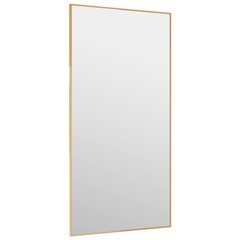 vidaXL durvju spogulis, zelta krāsa, 40x80 cm, stikls un alumīnijs cena un informācija | Spoguļi | 220.lv