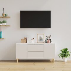 vidaXL TV skapītis, spīdīgi balts, 102x44,5x50 cm, inženierijas koks цена и информация | Тумбы под телевизор | 220.lv