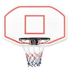 vidaXL basketbola vairogs, balts, 109x71x3 cm, polietilēns цена и информация | Баскетбольные щиты | 220.lv