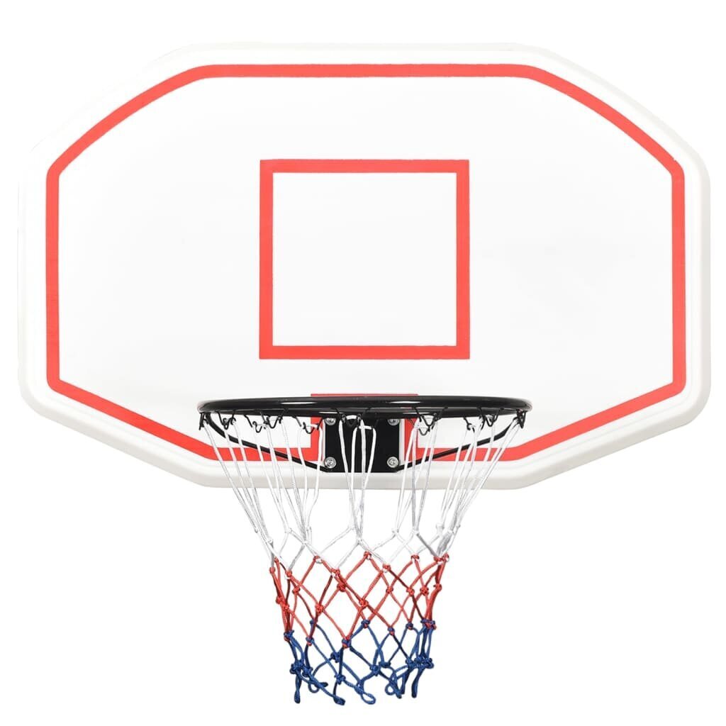 vidaXL basketbola vairogs, balts, 109x71x3 cm, polietilēns цена и информация | Basketbola grozi | 220.lv