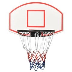 vidaXL basketbola vairogs, balts, 71x45x2 cm, polietilēns цена и информация | Баскетбольные щиты | 220.lv