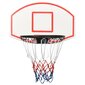 vidaXL basketbola vairogs, balts, 71x45x2 cm, polietilēns cena un informācija | Basketbola grozi | 220.lv