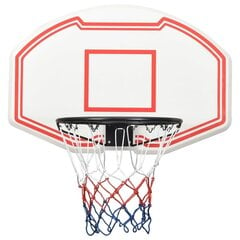 vidaXL basketbola vairogs, balts, 90x60x2 cm, polietilēns цена и информация | Баскетбольные щиты | 220.lv