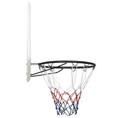 vidaXL basketbola vairogs, balts, 90x60x2 cm, polietilēns cena un informācija | Basketbola grozi | 220.lv