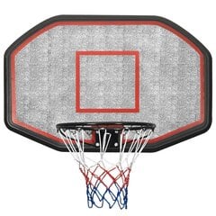 vidaXL basketbola vairogs, melns, 109x71x3 cm, polietilēns цена и информация | Баскетбольные щиты | 220.lv