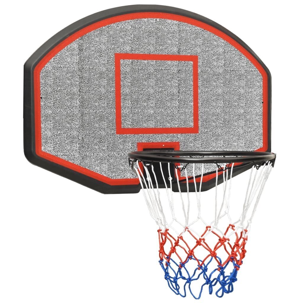 vidaXL basketbola vairogs, melns, 71x45x2 cm, polietilēns cena un informācija | Basketbola grozi | 220.lv