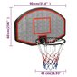 vidaXL basketbola vairogs, melns, 90x60x2 cm, polietilēns цена и информация | Basketbola grozi | 220.lv