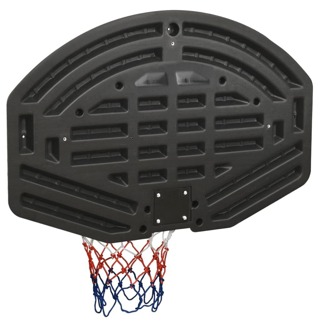 vidaXL basketbola vairogs, melns, 90x60x2 cm, polietilēns цена и информация | Basketbola grozi | 220.lv