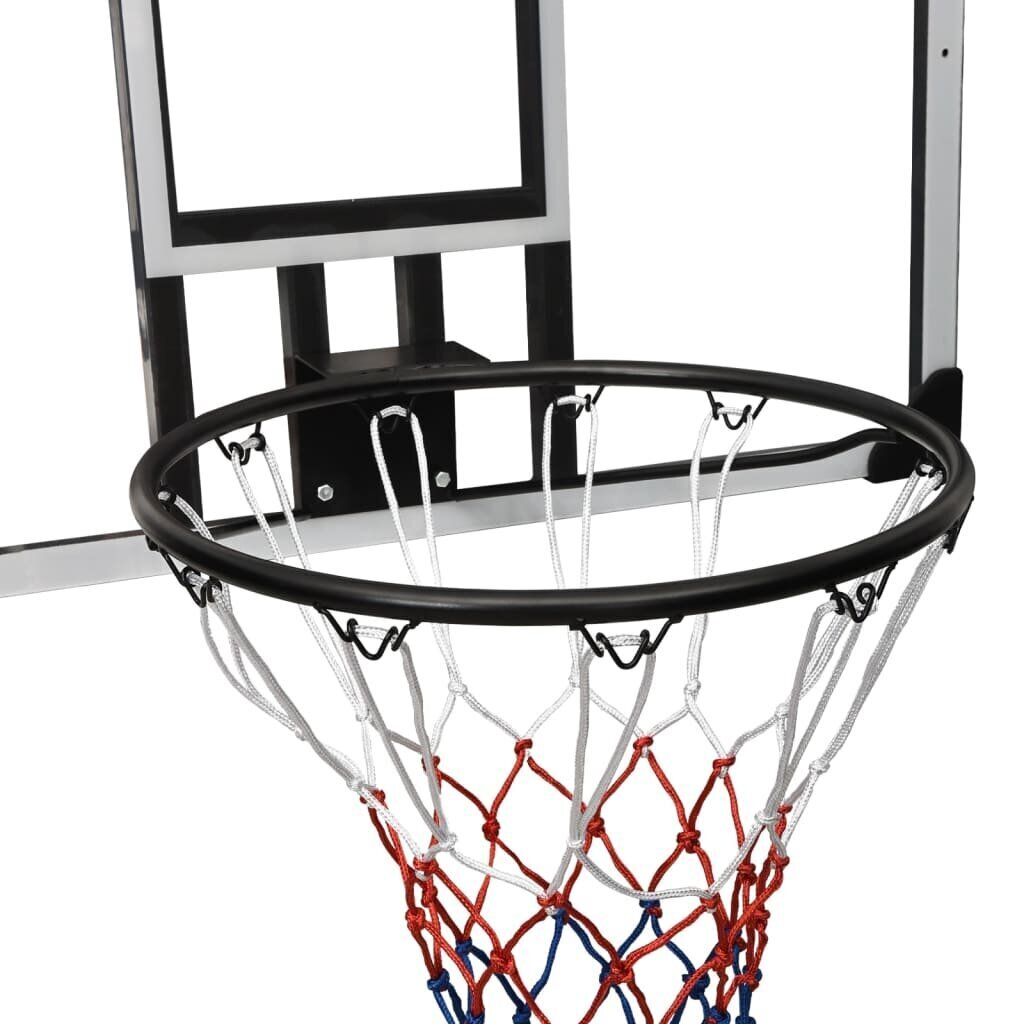 vidaXL basketbola vairogs, caurspīdīgs, 90x60x2,5 cm, polikarbonāts цена и информация | Basketbola grozi | 220.lv