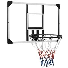 vidaXL basketbola vairogs, caurspīdīgs, 90x60x2,5 cm, polikarbonāts цена и информация | Баскетбольные щиты | 220.lv