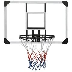 vidaXL basketbola vairogs, caurspīdīgs, 90x60x2,5 cm, polikarbonāts цена и информация | Баскетбольные щиты | 220.lv