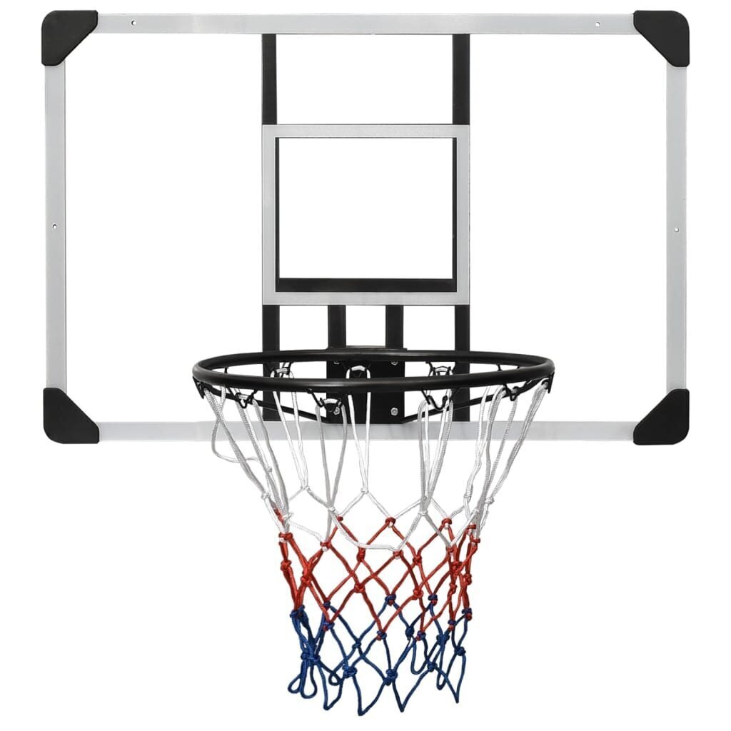 vidaXL basketbola vairogs, caurspīdīgs, 90x60x2,5 cm, polikarbonāts цена и информация | Basketbola grozi | 220.lv