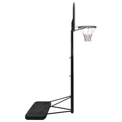 vidaXL basketbola statīvs, melns, 258-363 cm, polietilēns цена и информация | Баскетбольные стойки | 220.lv