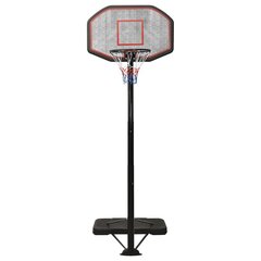 vidaXL basketbola statīvs, melns, 258-363 cm, polietilēns cena un informācija | Basketbola statīvi | 220.lv