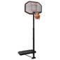 vidaXL basketbola statīvs, melns, 258-363 cm, polietilēns cena un informācija | Basketbola statīvi | 220.lv