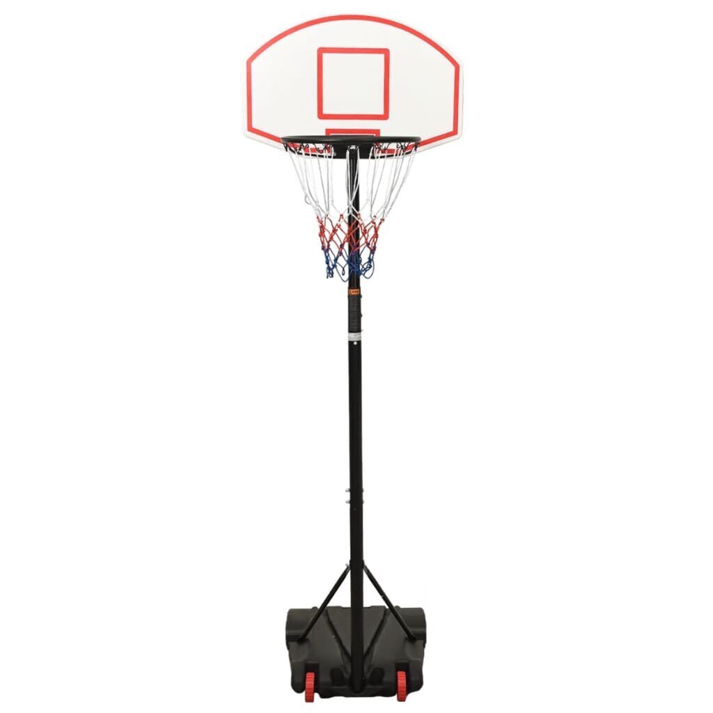 vidaXL basketbola vairogs, balts, 216-250 cm, polietilēns цена и информация | Basketbola statīvi | 220.lv