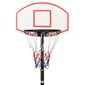 vidaXL basketbola vairogs, balts, 216-250 cm, polietilēns cena un informācija | Basketbola statīvi | 220.lv