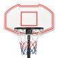 vidaXL basketbola vairogs, balts, 237-307 cm, polietilēns цена и информация | Basketbola statīvi | 220.lv