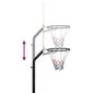 vidaXL basketbola vairogs, balts, 237-307 cm, polietilēns цена и информация | Basketbola statīvi | 220.lv