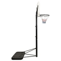 vidaXL basketbola vairogs, balts, 258-363 cm, polietilēns cena un informācija | Basketbola statīvi | 220.lv