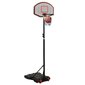 vidaXL basketbola vairogs, melns, 216-250 cm, polietilēns cena un informācija | Basketbola statīvi | 220.lv