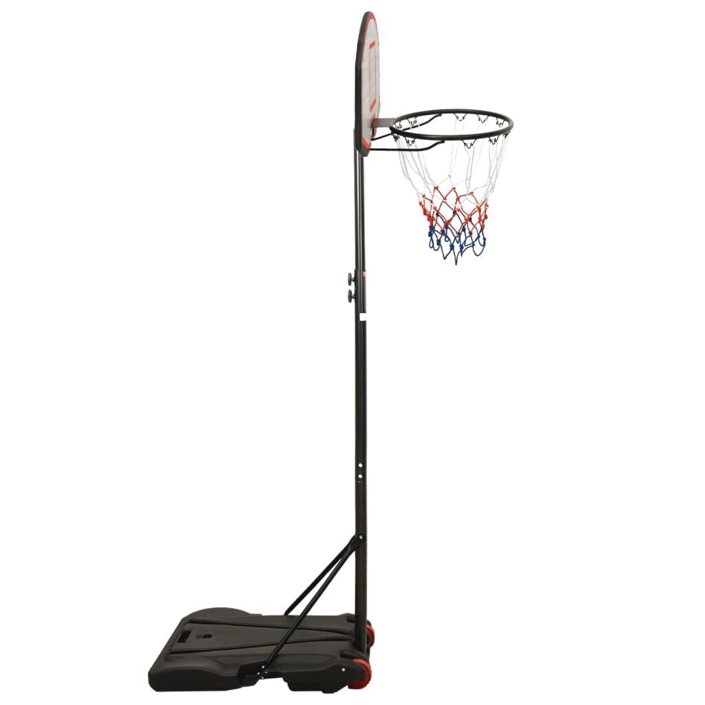 vidaXL basketbola vairogs, melns, 216-250 cm, polietilēns цена и информация | Basketbola statīvi | 220.lv