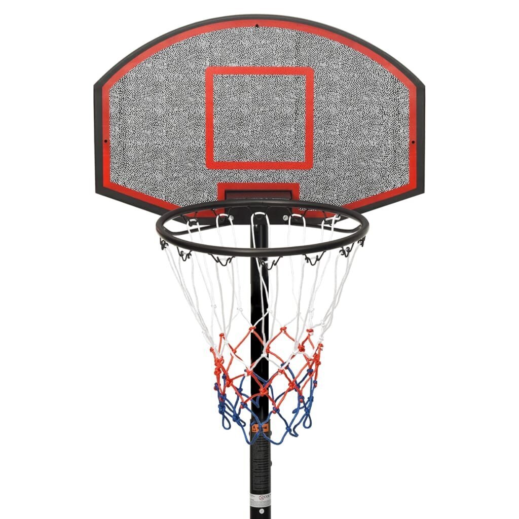 vidaXL basketbola vairogs, melns, 216-250 cm, polietilēns cena un informācija | Basketbola statīvi | 220.lv