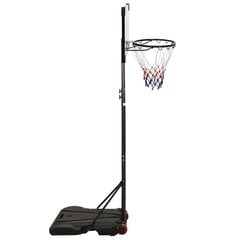 vidaXL basketbola vairogs, caurspīdīgs, 216-250 cm, polikarbonāts цена и информация | Баскетбольные стойки | 220.lv