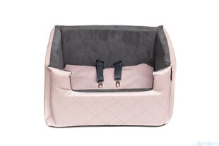 Autokrēsliņš sunim vai kaķim Amibelle Mia Lux Metallic, rozā, M izmērs cena un informācija | Suņu gultas, spilveni, būdas | 220.lv