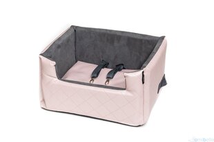 Autokrēsliņš sunim vai kaķim Amibelle Mia Lux Metallic, rozā, M izmērs cena un informācija | Suņu gultas, spilveni, būdas | 220.lv