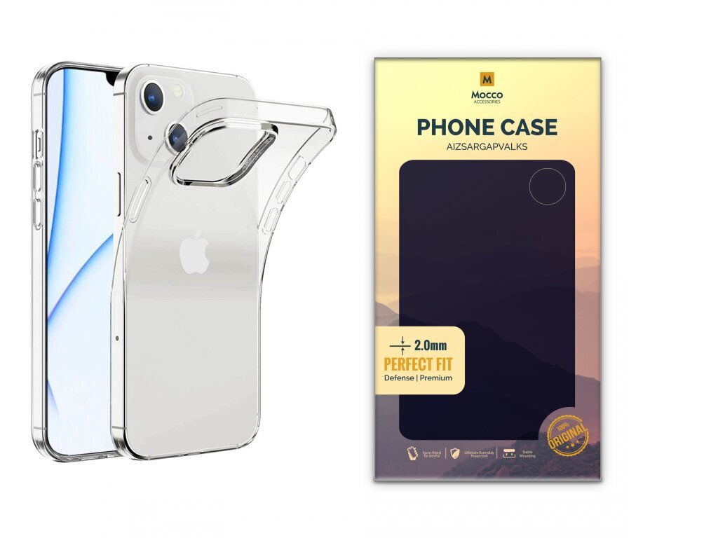 Maciņš Mocco Original Clear piemērots Apple iPhone 14 Plus, caurspīdīgs cena un informācija | Telefonu vāciņi, maciņi | 220.lv