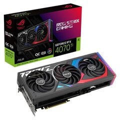 Asus ROG Strix GeForce RTX 4070Ti OC Edition (ROGSTRIX-RTX4070TI-O12G-G) cena un informācija | Videokartes (GPU) | 220.lv