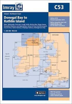 Imray Chart C53: Donegal Bay to Rathlin Island New edition цена и информация | Grāmatas par veselīgu dzīvesveidu un uzturu | 220.lv