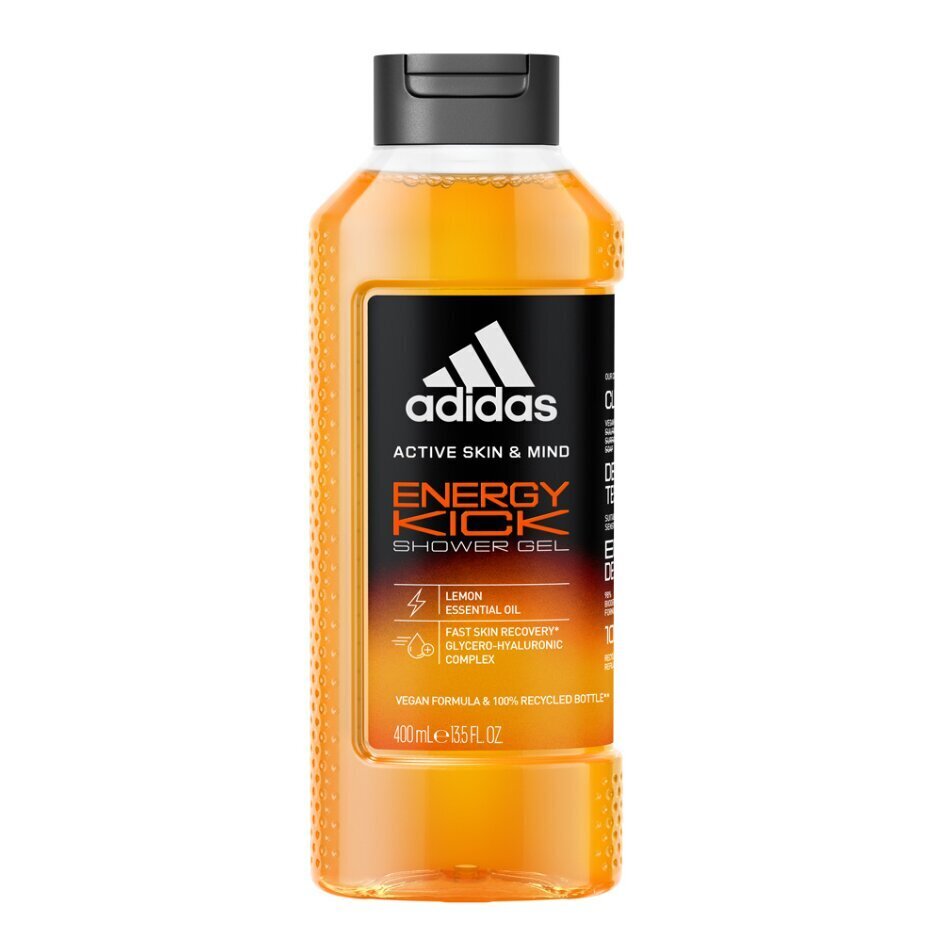Dušas želeja Adidas Energy Kick, 400 ml cena un informācija | Dušas želejas, eļļas | 220.lv