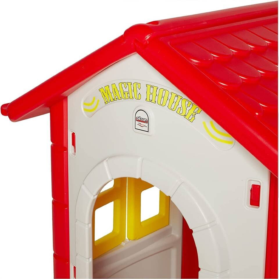 Dārza mājiņa bērniem MAGIC HOUSE, sarkana cena un informācija | Bērnu rotaļu laukumi, mājiņas | 220.lv