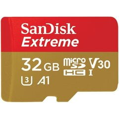 SanDisk Extreme 32 GB MicroSDXC цена и информация | Карты памяти для мобильных телефонов | 220.lv