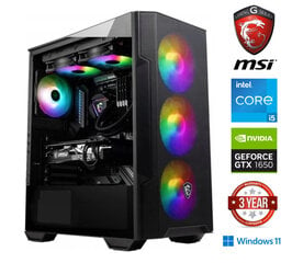 Стационарный компьютер Gamer Ryzen 5 4600G 16GB 512GB SSD NVME 1TB HDD GTX 1650 Windows 10 цена и информация | Стационарные компьютеры | 220.lv