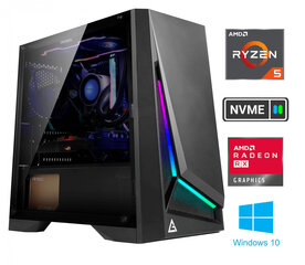 Gamer Ryzen 5 4600G 16GB 512GB SSD NVME 1TB HDD RX6600 Windows 10 Stacionārais dators цена и информация | Стационарные компьютеры | 220.lv