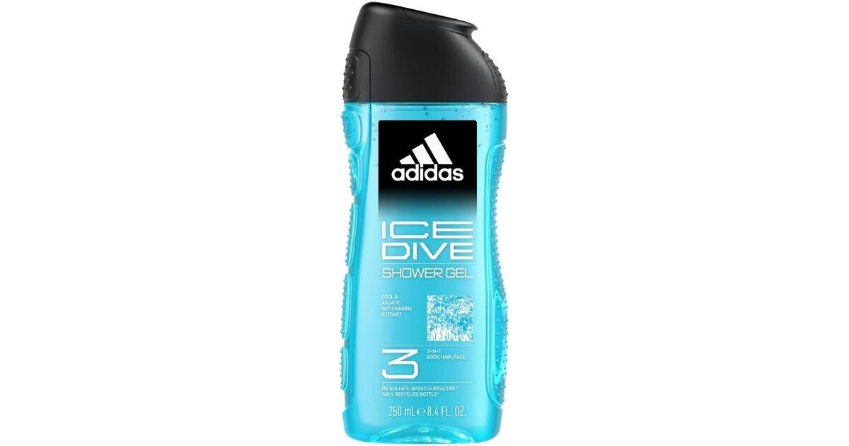 Vīriešu dušas želeja Adidas Ice Dive, 250 ml цена и информация | Dušas želejas, eļļas | 220.lv