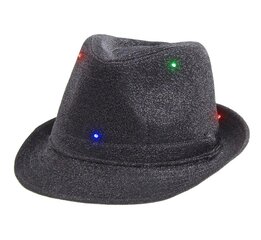Шляпа с встроенными светодиодами, черная (TZ-KSBC) 0693 цена и информация | Карнавальные костюмы, парики и маски | 220.lv