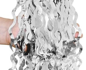 Декоративное украшение - занавеска Swirls, 100 х 200 см, цвет: metallic silver 1137 цена и информация | Праздничные декорации | 220.lv