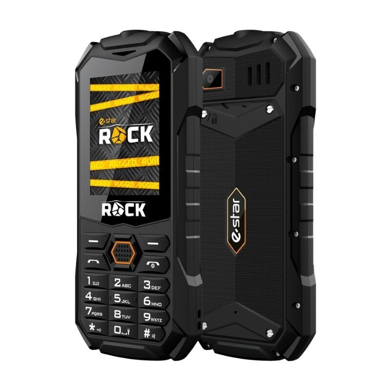 eStar Rock Rugged, Dual SIM, 32MB + 32MB, Black cena un informācija | Mobilie telefoni | 220.lv