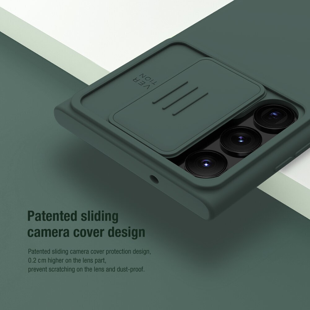 Nillkin CamShield Silky Silicone Case for Samsung Galaxy S23 Ultra Elegant Black cena un informācija | Telefonu vāciņi, maciņi | 220.lv
